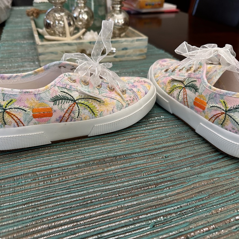 Brand new in box SuperGA x Love Shack Fancy Tahitian Pink sneakers (style 2750)! - Picture 3 of 11